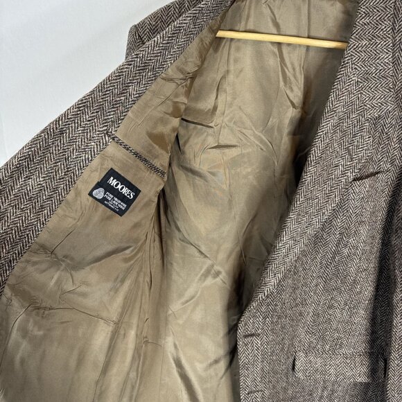 Harris Tweed Men 46L Tall Brown Sports Coat Blazer Wool Scottish - Picture 7 of 7